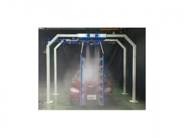 Sistemas automáticos para el lavado de automóviles, Puente de lavado sin cepillos